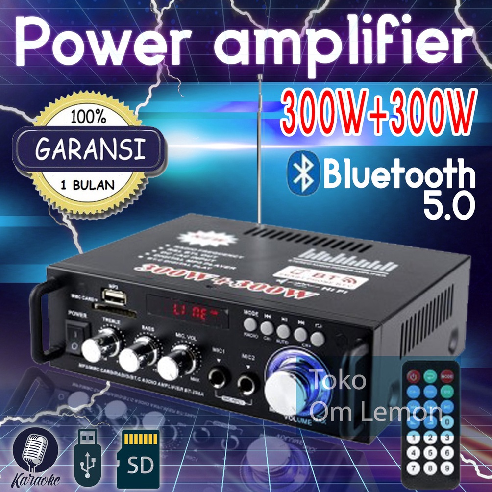 Jual Bayar Di Tempat AV-BT Ampli Amplifier Bluetooth Audio Karaoke Home ...