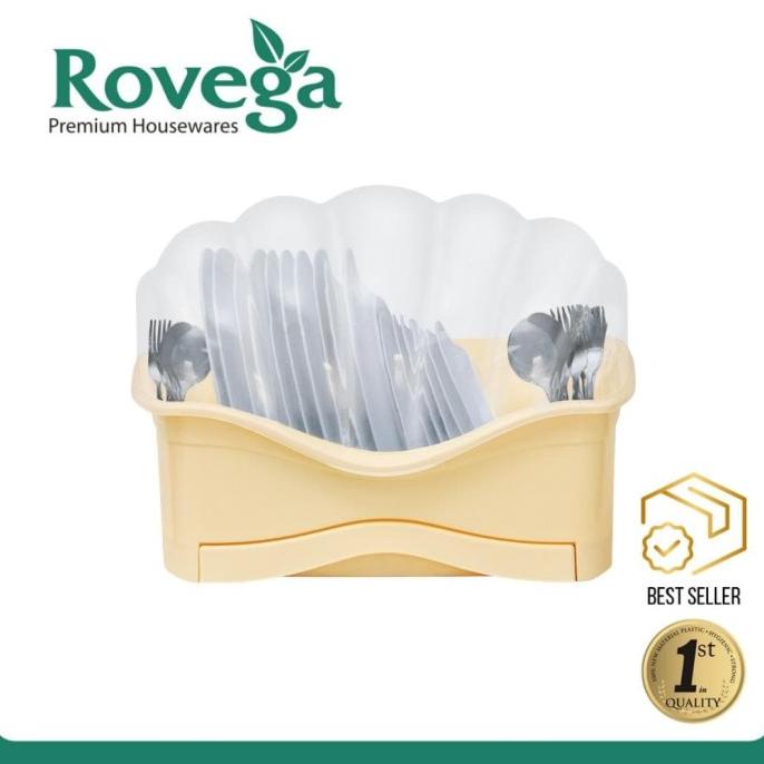 Jual Rovega Rak Piring Plastik Premium Dish Rack Shella KREM (Food ...