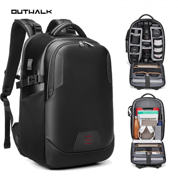 Jual OUTWALK 6166 Premium Backpack Bag Tas Kamera DSLR Ransel Laptop ...
