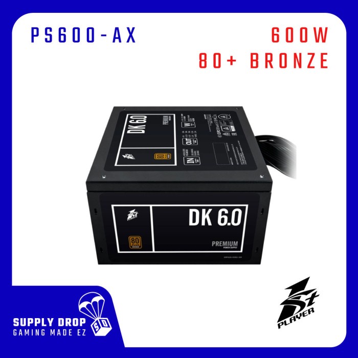 Jual 1STPLAYER DK PREMIUM PS-600AX 80+ Bronze Japanese Capacitor / PSU ...