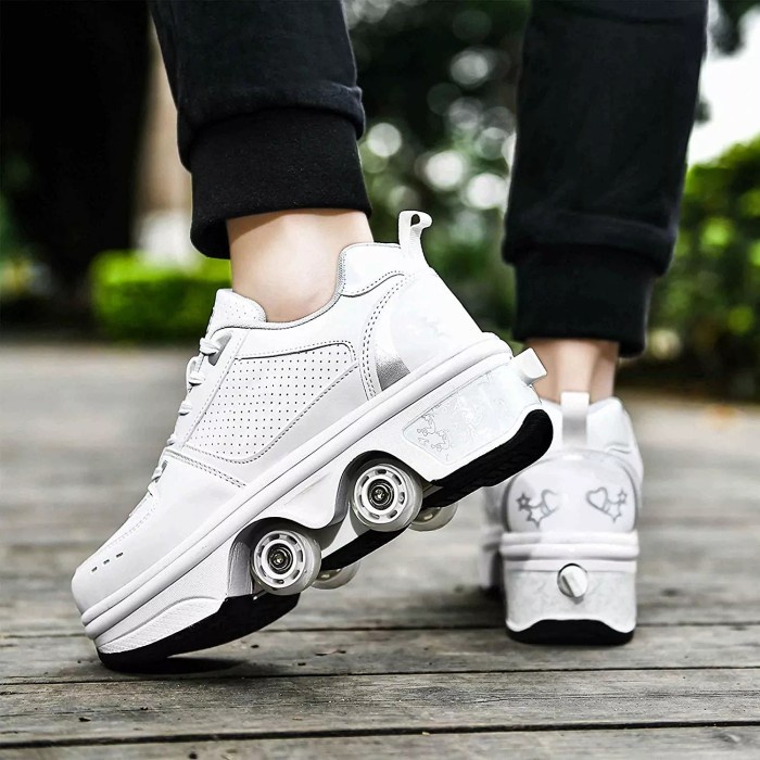 Jual Sepatu Roda 4 Roda Roller Sneaker PU Skates Fashion Shoes Dewasa ...