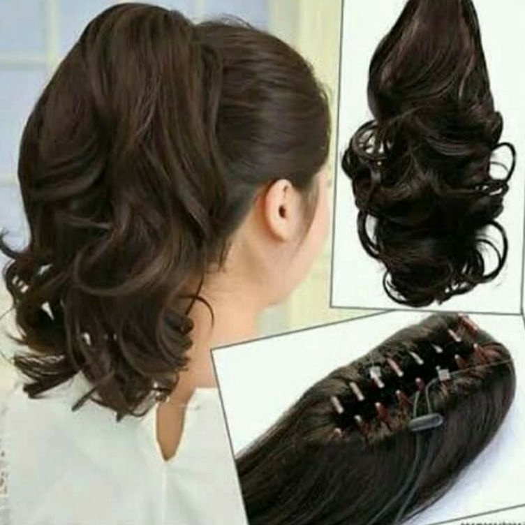 Jual Import Terbaik cepit ekor kuda tanbahan rambut / rambut ombak ...