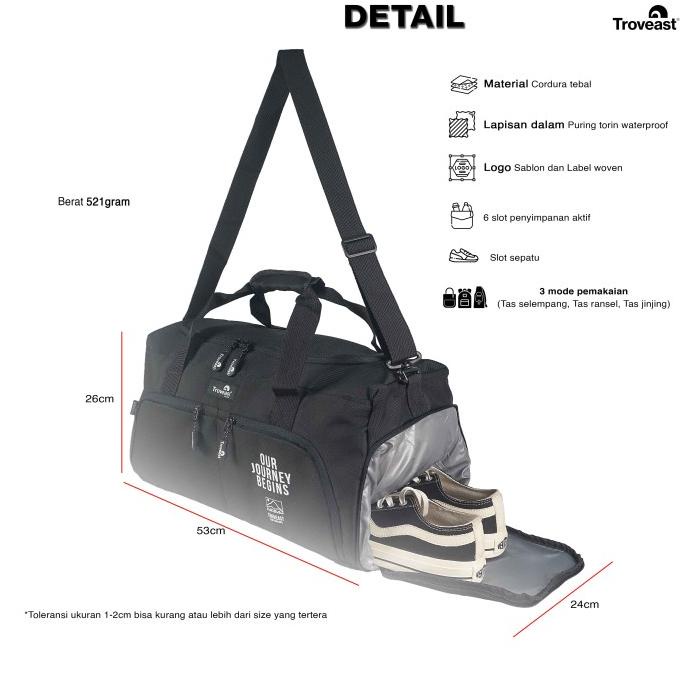 Jual Trend Tas Gym Troveast Tripmate Travel Bag Limited Edition ...