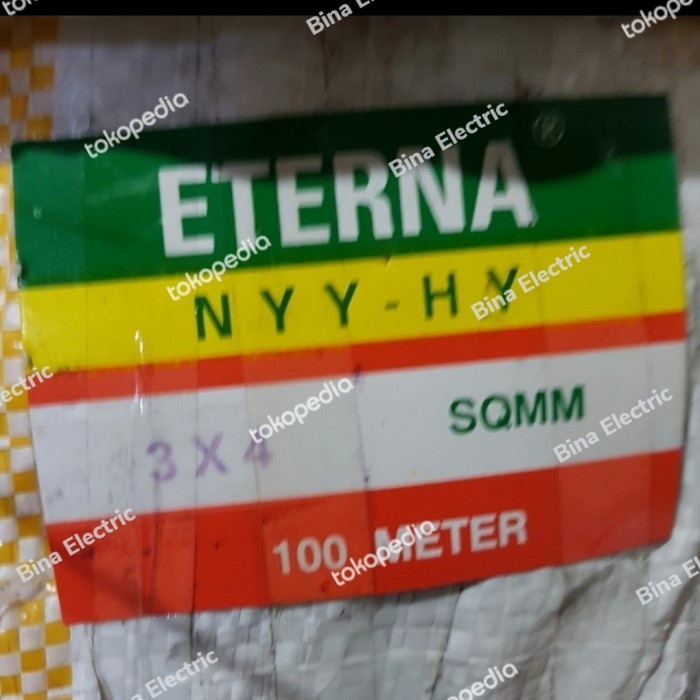 Jual Kabel Listrik Nyyhy 3X4 3 X 4 3X4Mm 3 X 4 Mm Eterna 1M 1 Meter ...