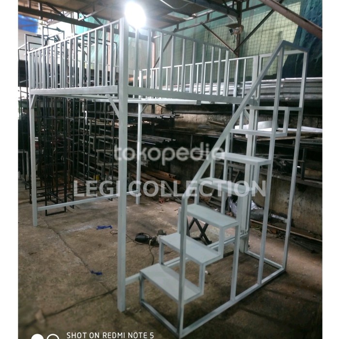 Jual Ranjang Mezzanine Tingkat Atas Besi Hollow Kotak Model Bongkar