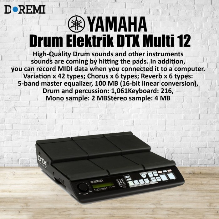 Jual Drum Elektrik Yamaha Dtxm12dtxm12dtx M12 Pad Shopee Indonesia 8927