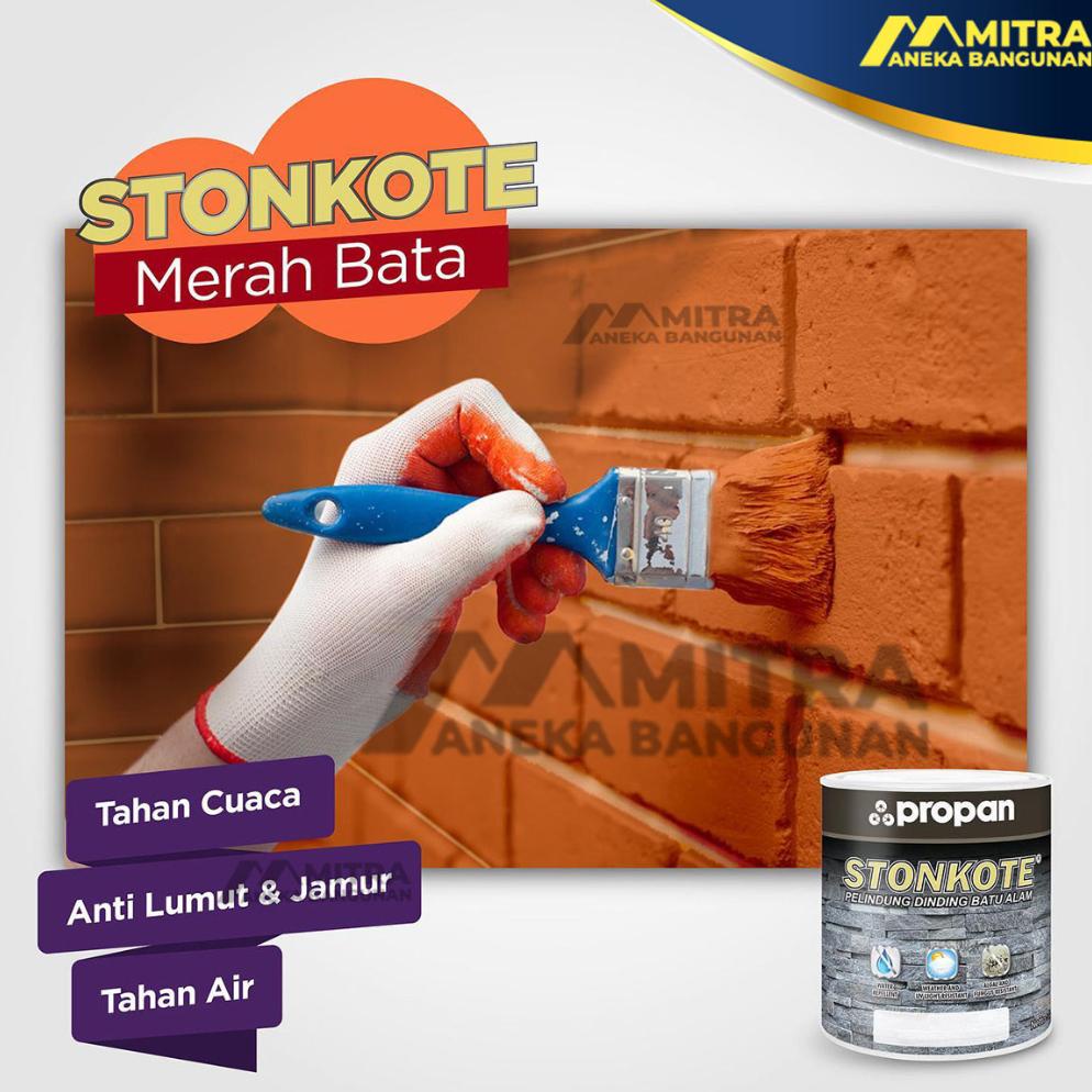 Jual Termurah Propan Stonkote Cat Bata Merah / Coating Batu Alam / Cat