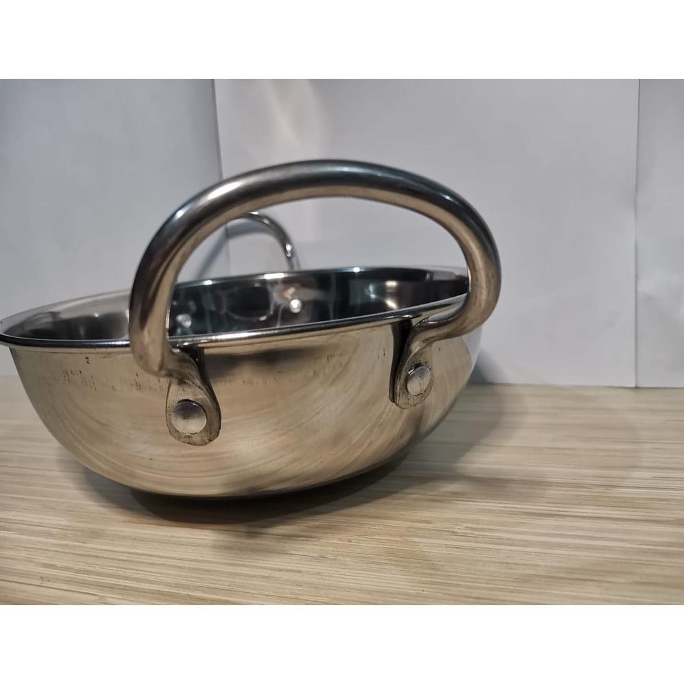 Jual Limited Panci Wajan Mini Stainless 18,5Cm Rosh - Kadai 18,5Cm F23P ...