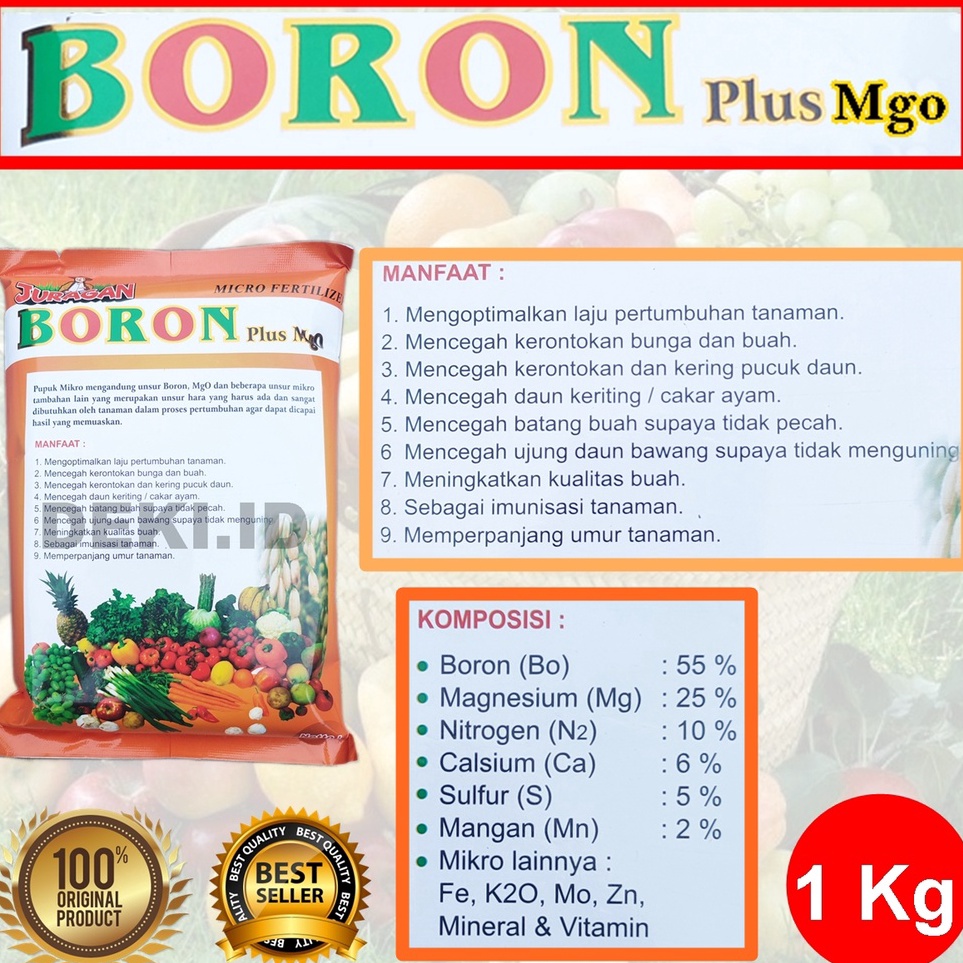 Jual Pupuk Boron Plus Magnesium Juragan Kg Micro Fertilizer Tanaman