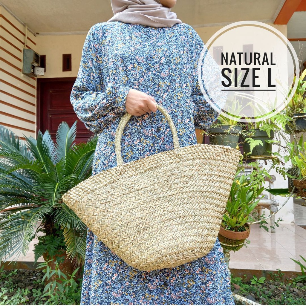 Jual Qoa Tas Wanita Anyaman Etnik Pantai Khas Bali Natural Bahan Pandan Mendong Alami Handmade 