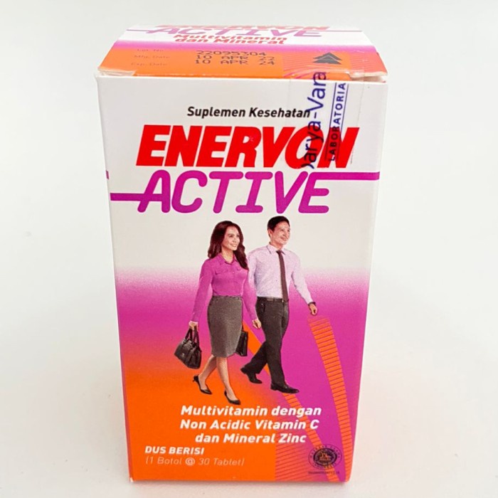 Jual Suplemen Multivitamin Enervon Active 30 Tablet | Shopee Indonesia