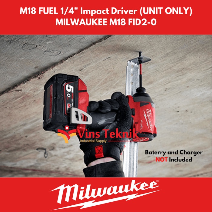 Jual Mesin Bor Obeng Baterai Cordless Impact Drill Milwaukee M18 Fid20