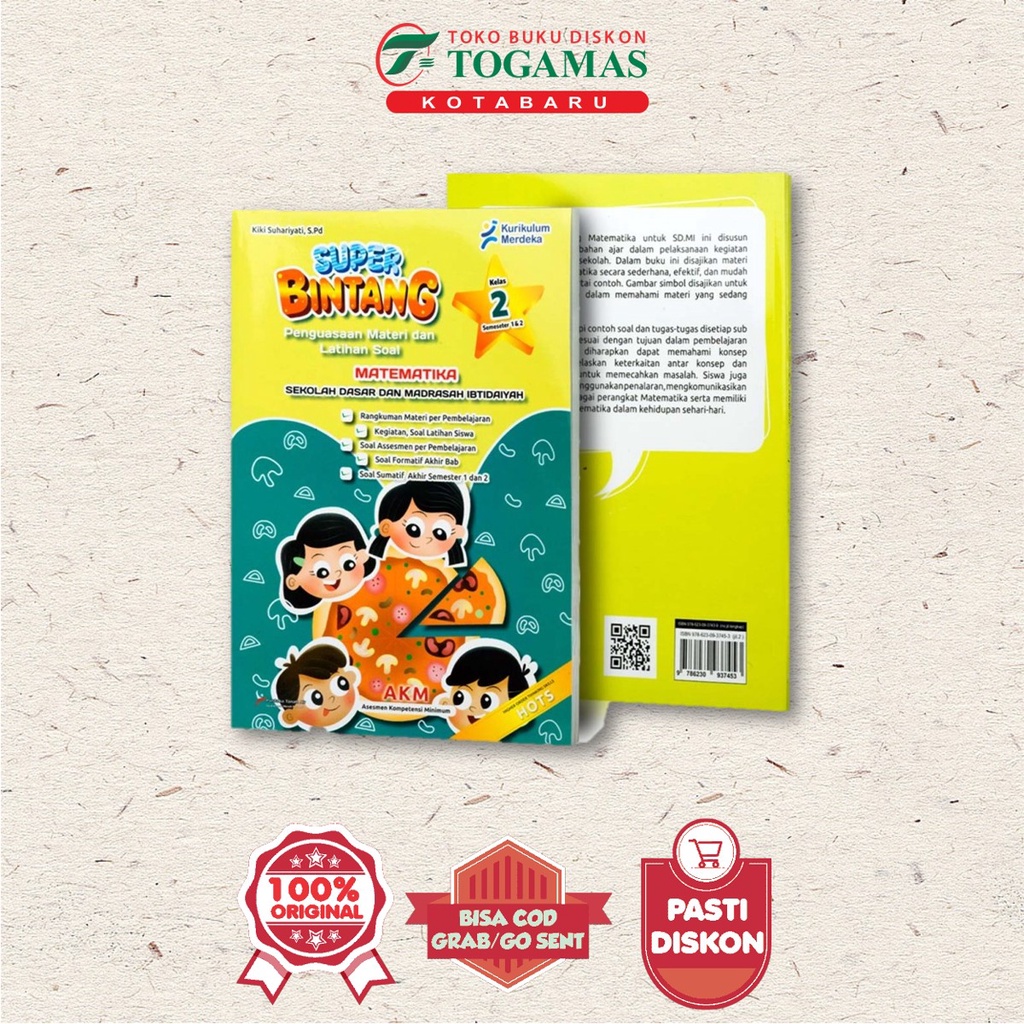 Jual KELAS 2 SUPER BINTANG MATEMATIKA SD SEM 1&2 (KUMER) - KIKI