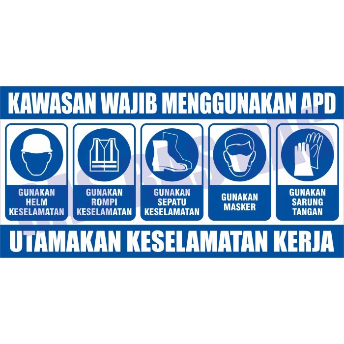 Jual Best Seller Spanduk Banner Wajib Apd K3 Safety Ukuran 2X1 Meter