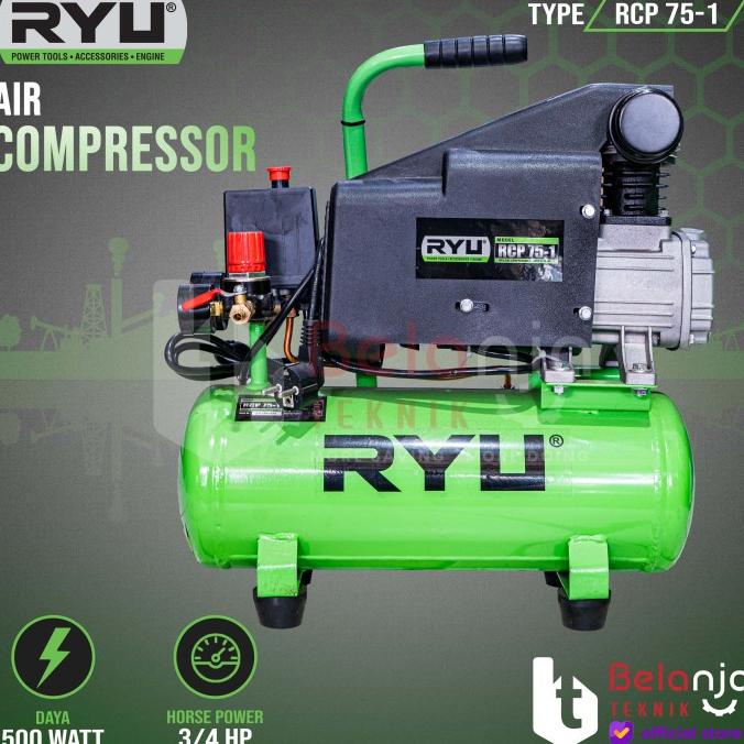 Jual RYU AIR KOMPRESSOR RCP 75-1 KOMPRESOR ANGIN RCP75-1 0.75 HP ...