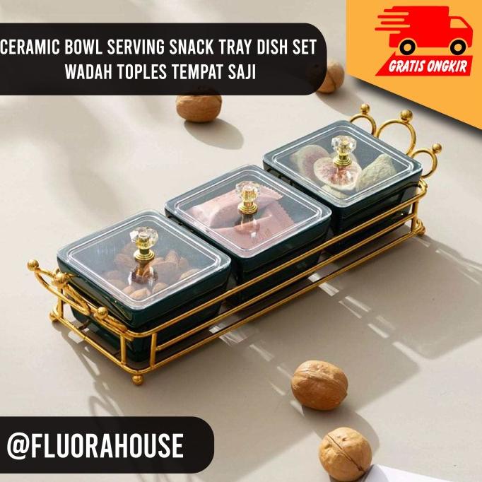 Jual Ceramic Bowl Serving Snack Tray Dish Set Wadah Toples Tempat Saji Shopee Indonesia