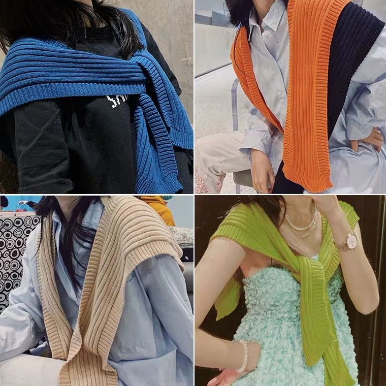 Jual KYPM4566 TERBARU SMILOUTFIT - Geya Fake Syal Rajut - Banyak Warna ...