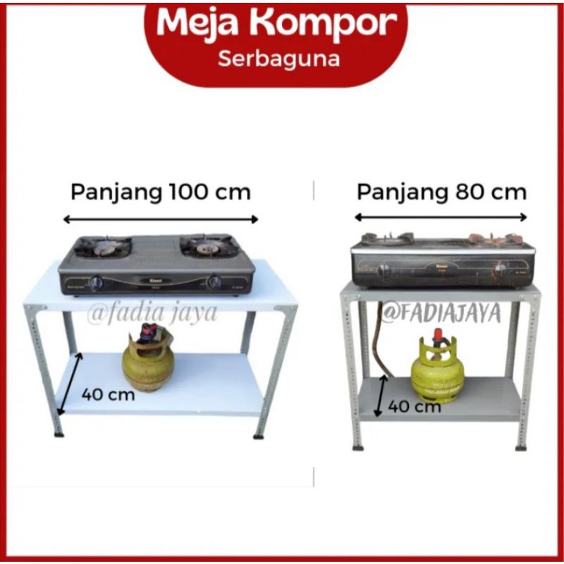 Jual Meja Kompor Gas 2 Tungku Bongkar Pasang Rak Kompor Meja Susun ...