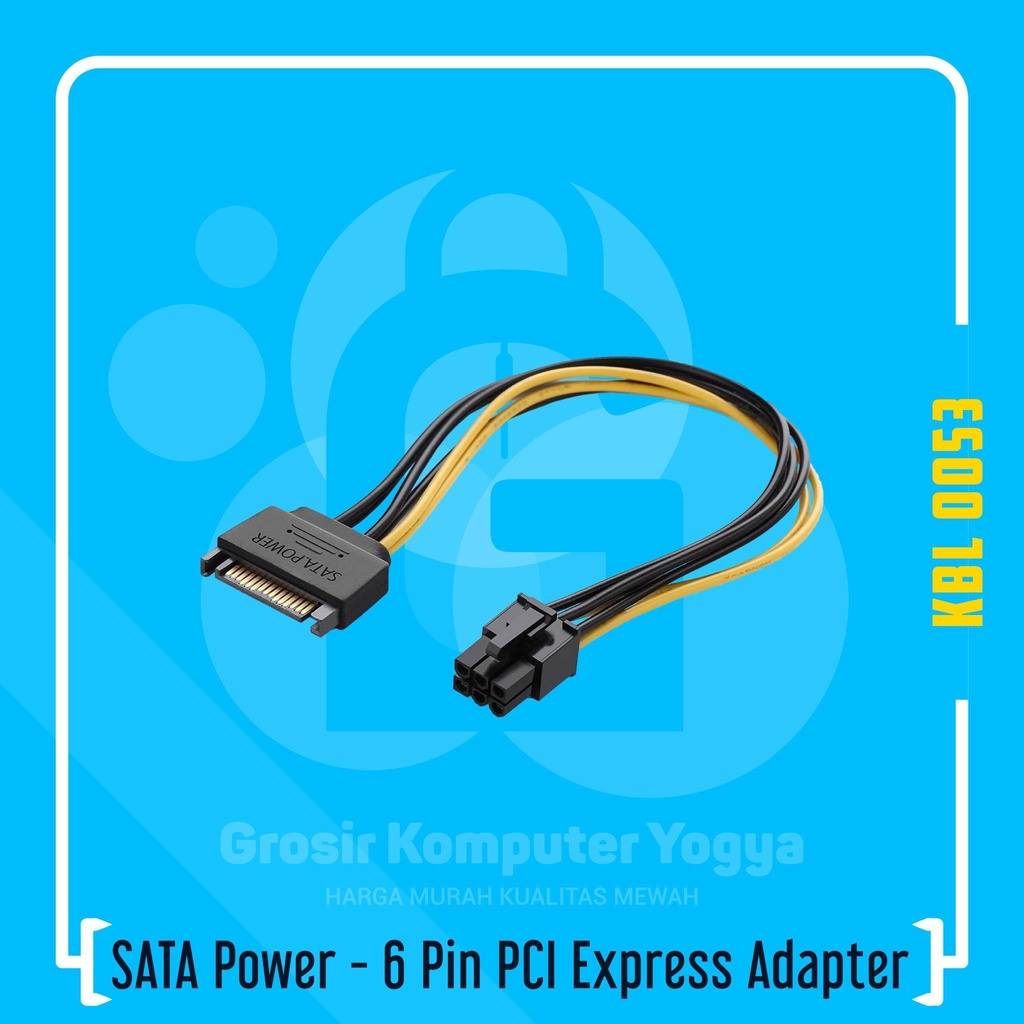 Jual SATA Power to 6 Pin PCI Express Graphic Card Power Cable Adapter