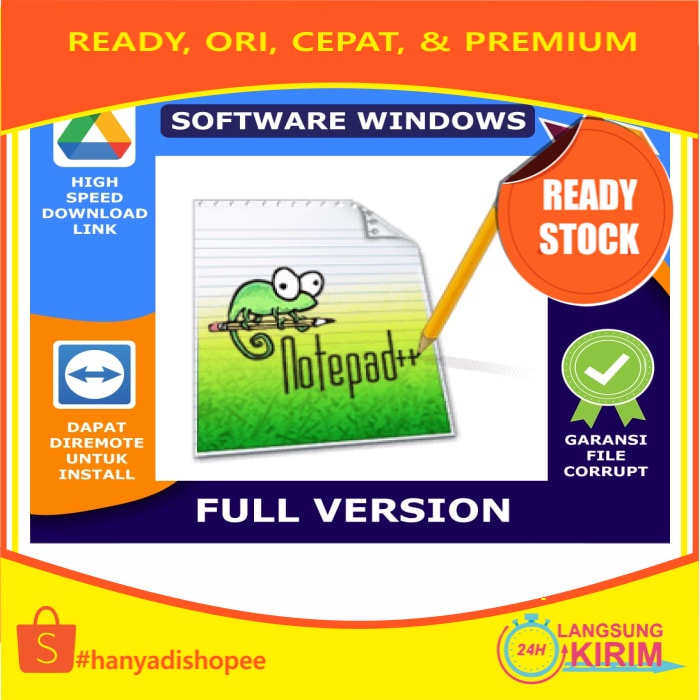 Jual Monochome Full Activated Notepad++ 8.4 Offline Installer Garansi