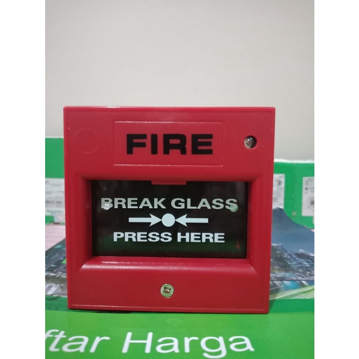 Jual M400K Break Glass Manual Call Point Fire Alarm System Sensor ...