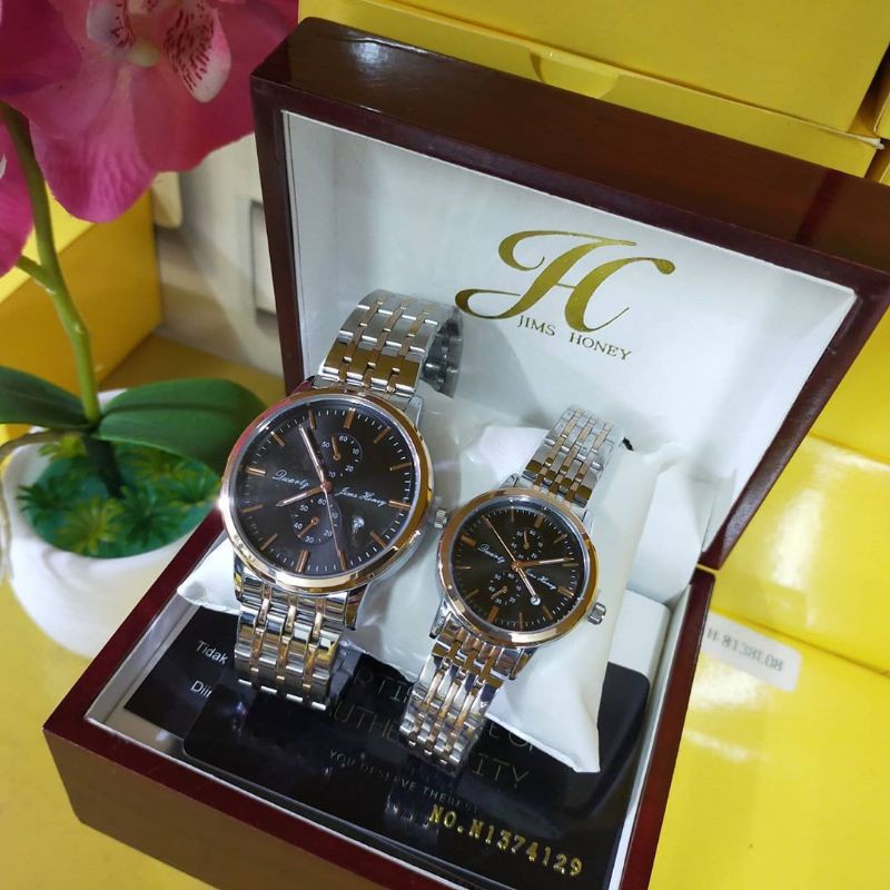 Jual Free Box Jam Tangan Couple 8138 Jims Honey ( Harga Satuan ) Wanita