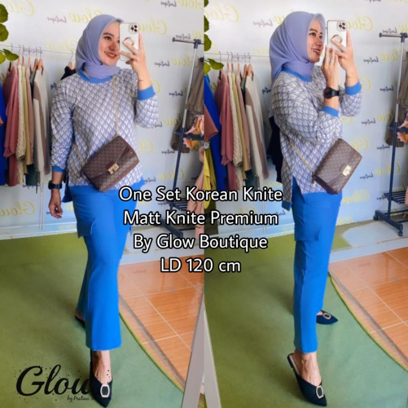 Jual One Set Korean Knite by Glow Boutique | Shopee Indonesia