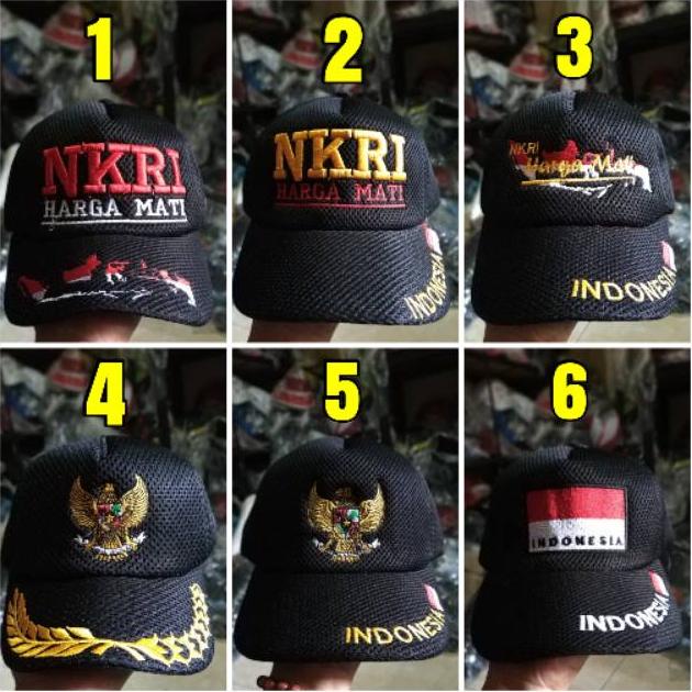 Jual Termurah Topi Nkri Garuda Padi Kapas Doublemess Bordir