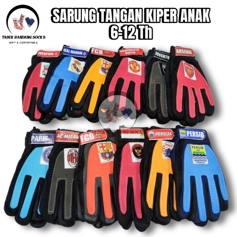 Jual SARUNG TANGAN KIPER ANAK/sarung Tangan Bola Anak 6-12Th/sarung ...