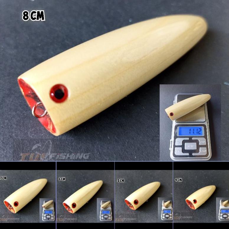 Jual Terbaik Lure Poper/Popper 4, 5, 6, 7 Dan 8 Cm Top Water Handmade