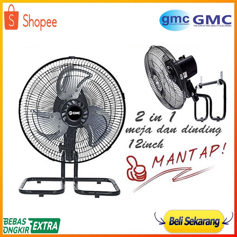 Jual Harga murah Kipas Angin GMC 722 Desk Fan 2in1 Tornado 12 inch SNI