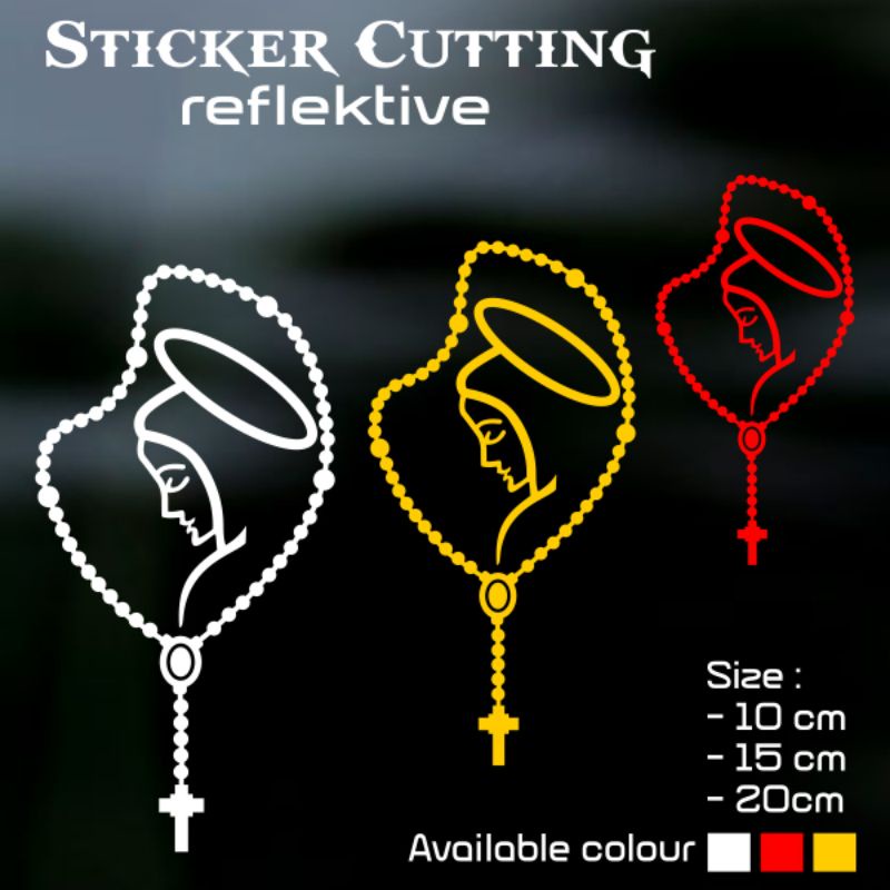 Jual STICKER CUTTING ROHANI KRISTEN KATOLIK KALUNG ROSARIO STIKER ...