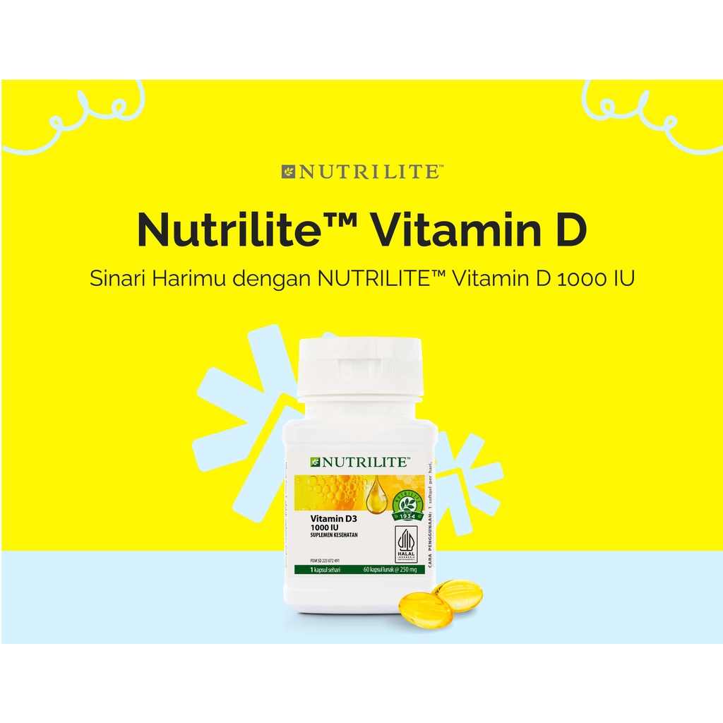 Jual Nutrilite Vitamin D3 1000 IU AMWAY ORIGINAL Shopee Indonesia