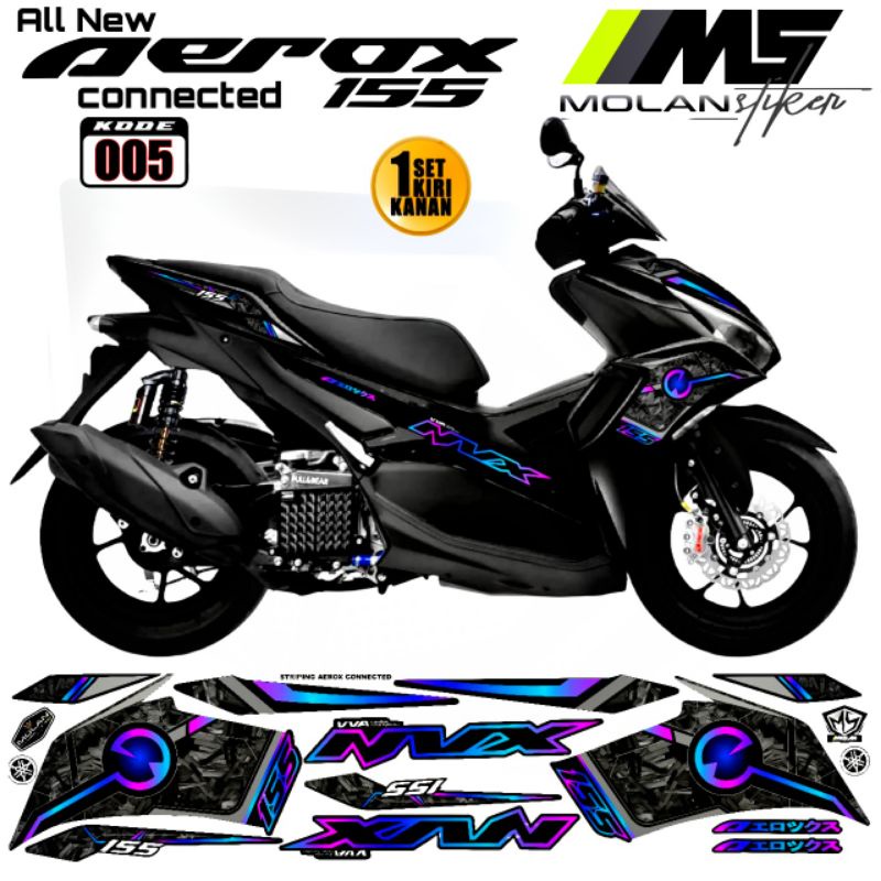 Jual Decal Sticker Striping Variasi Aerox New NVX 155 All New Aerox 155 ...
