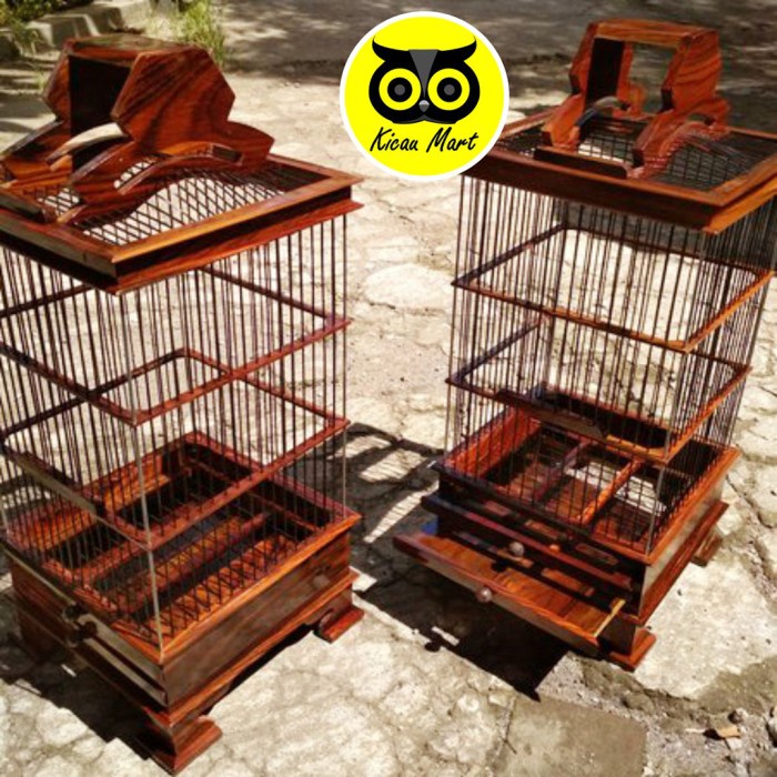 Jual Sangkar Kandang Burung Pleci Pcmi Kayu Sonokeling Rakitan Ambrukan Original Shopee Indonesia 1911