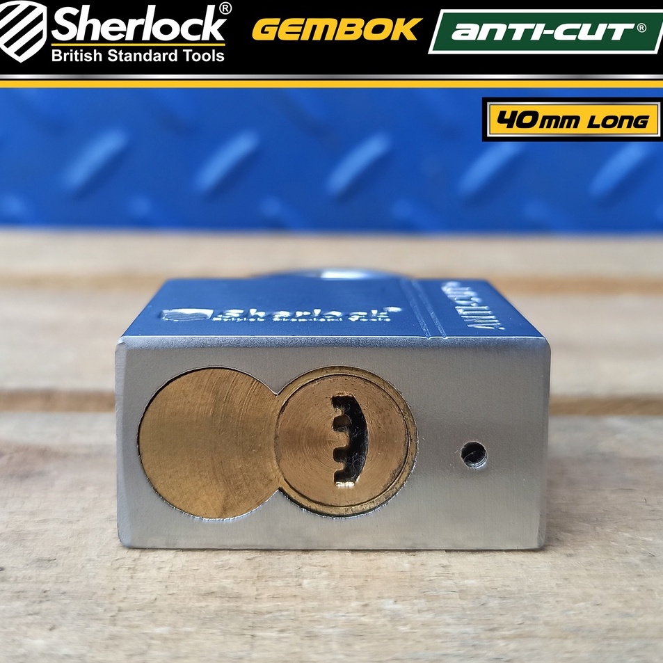 Jual codeh6H1t Gembok Original Sherlock Tools ANTI CUT 40 mm Panjang ...
