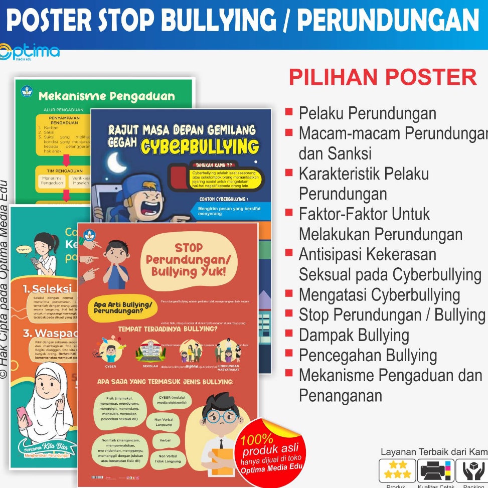 Jual MDVN5127 【Penjualan Terbaik】COD Poster Stop Bullying Dan ...