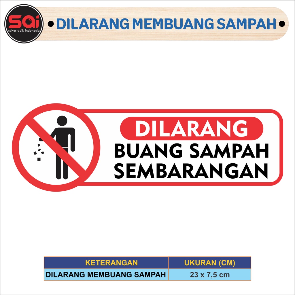 Jual Stiker Vinyl Anti Air Jagalah Kebersihan Jangan Buang Sampah