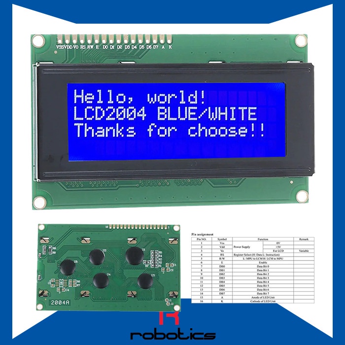 Jual LCD 20X4 2004 Biru Blue 20x04 LCD Display 20 04 2004 | Shopee ...
