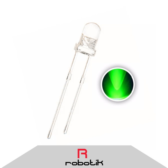 Jual LED 3mm Super Bright Green Hijau CLEAR | Shopee Indonesia