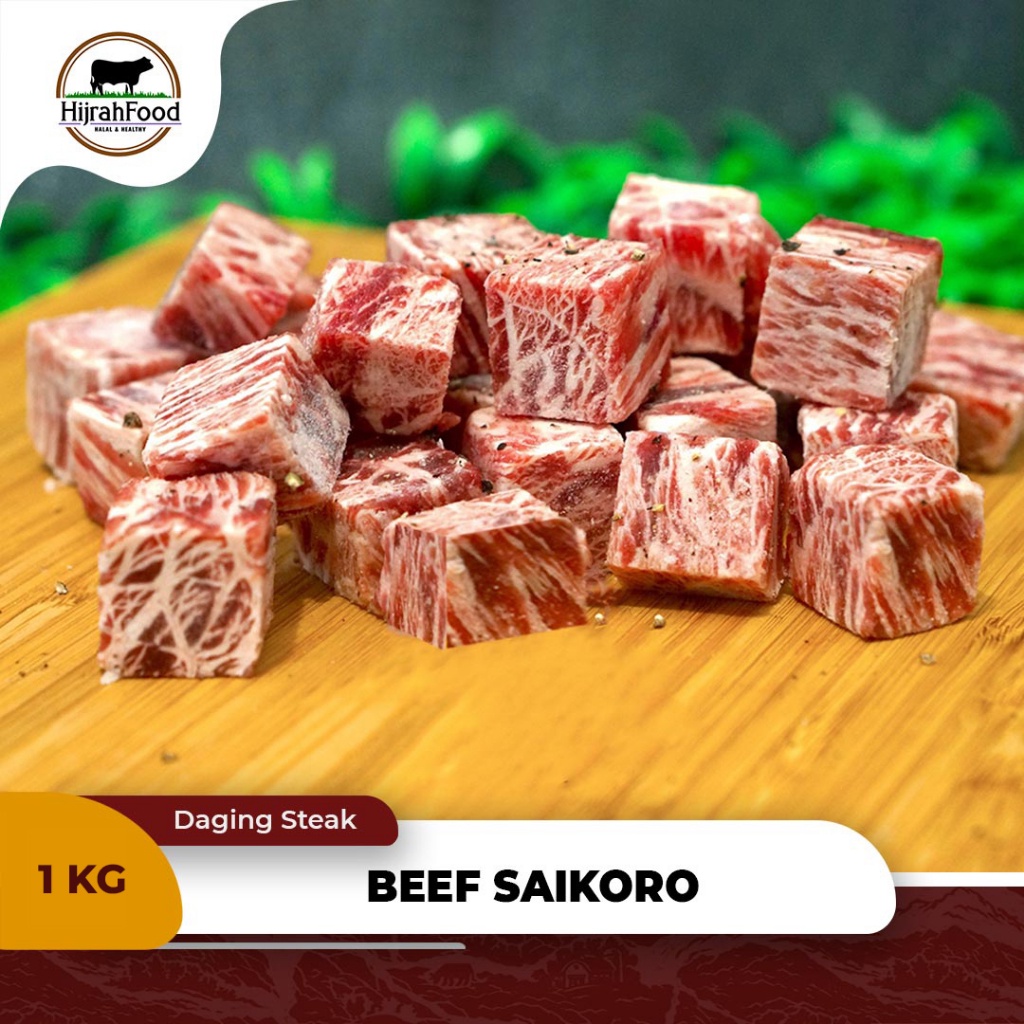 Jual Hijrahfood Beef Saikoro Wagyu Meltique Beef Cubes Premium Qty Kg Shopee Indonesia