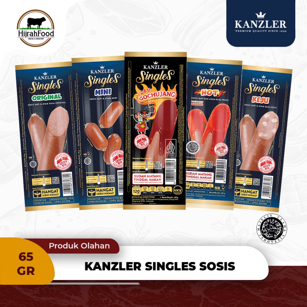 Jual Kanzler Singles Sosis Sapi Siap Makan | Beef Sausage RTE - Pilih ...
