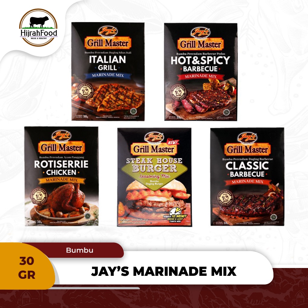 Jual Jay's Grill Master Marinade Mix : BBQ / Italian / Rotisserie ...