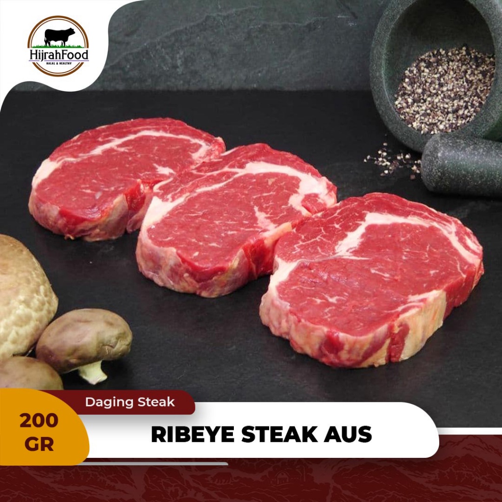 Jual Beef Ribeye Steak Aus Daging Sapi Rib Eye Cuberoll Shopee Indonesia