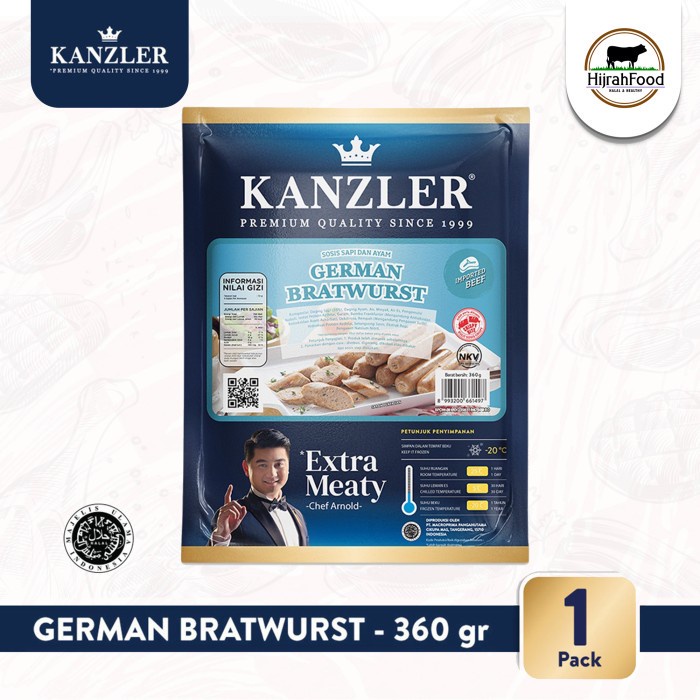 Jual Kanzler Sosis Sapi Original || German Bratwurst Sausage (360 gr ...