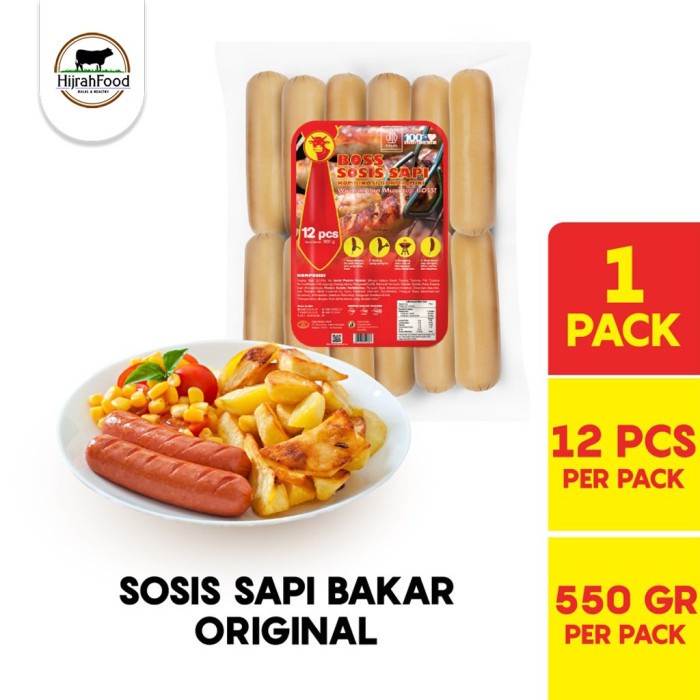 Jual BOSS Sosis Sapi Bakar Mini Original - Original Beef Sausage ...