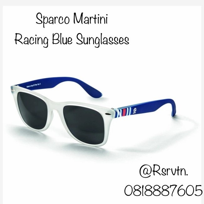 Jual SPARCO SUNGLASSES MARTINI RACING BLUE / MARTINI STRIPES FRAME