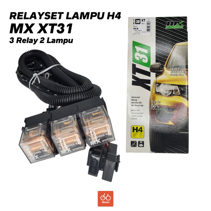Jual Relay Set Mobil MX XT 31 New Series 3 Rellay 2 Lampu H4 Halogen ...