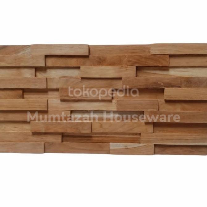 Jual Panel Dinding Premium Kayu Jati Motif Mozaik D Wood Panel