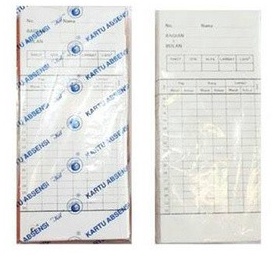 Jual PROMO!! KARTU ABSEN / ABSENSI 100 LEMBAR (PACK) UNTUK MESIN ABSEN ...